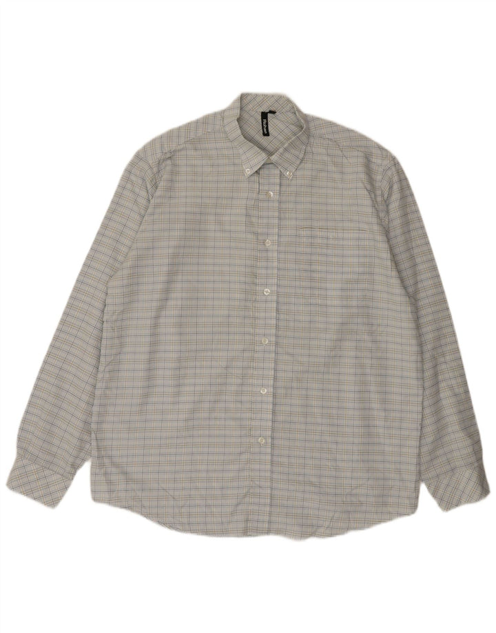 Rohan herreskjorte stor blå ternet polyester