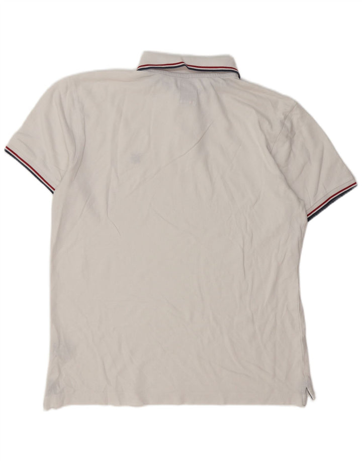 Besætningstøj Herre poloshirt Medium hvid bomuld