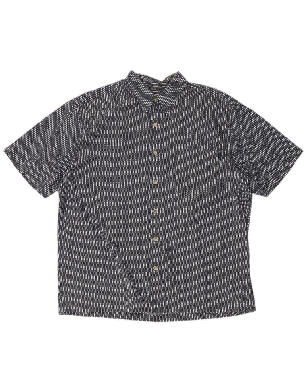 Old Navy Mens Short Sleeve Shirt Large Navy Blue Geometric Cotton