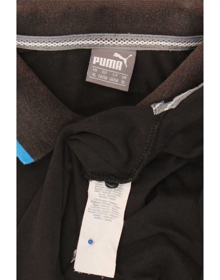 Puma Mens Polo Shirt XL Black Cotton
