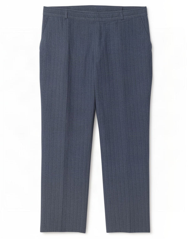 Marks & Spencer Damen Freizeithose UK 16 Large W34 L28 Blauer Nadelstreifen