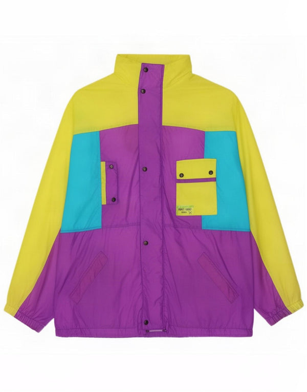 Giacca da ginnastica da uomo con cappuccio Brugi XL multicolore a blocchi di colore