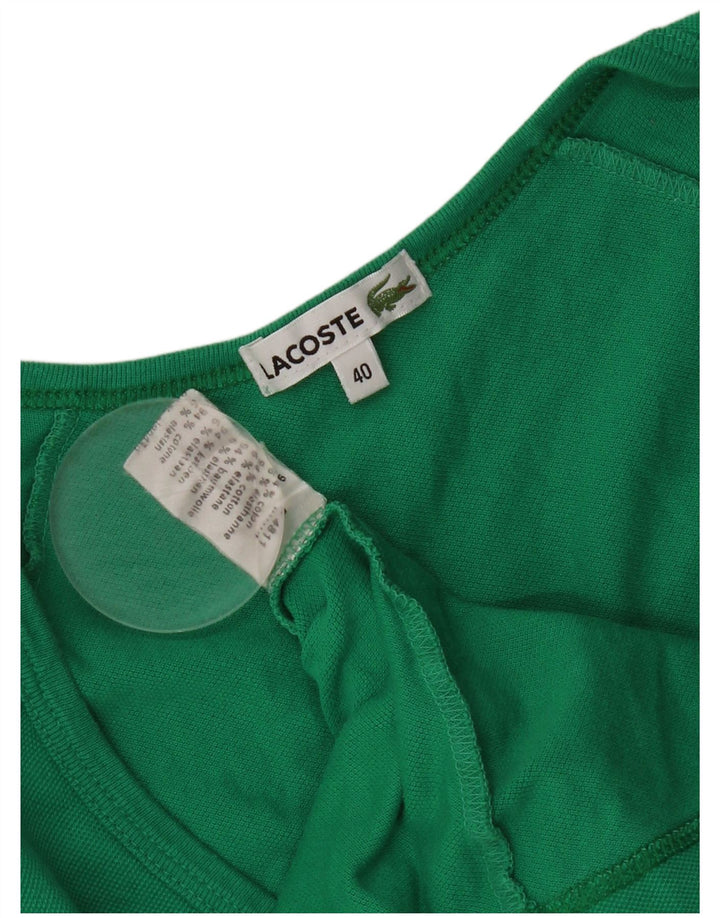 Lacoste Womens T-Shirt Top Size 40 Medium Green Cotton