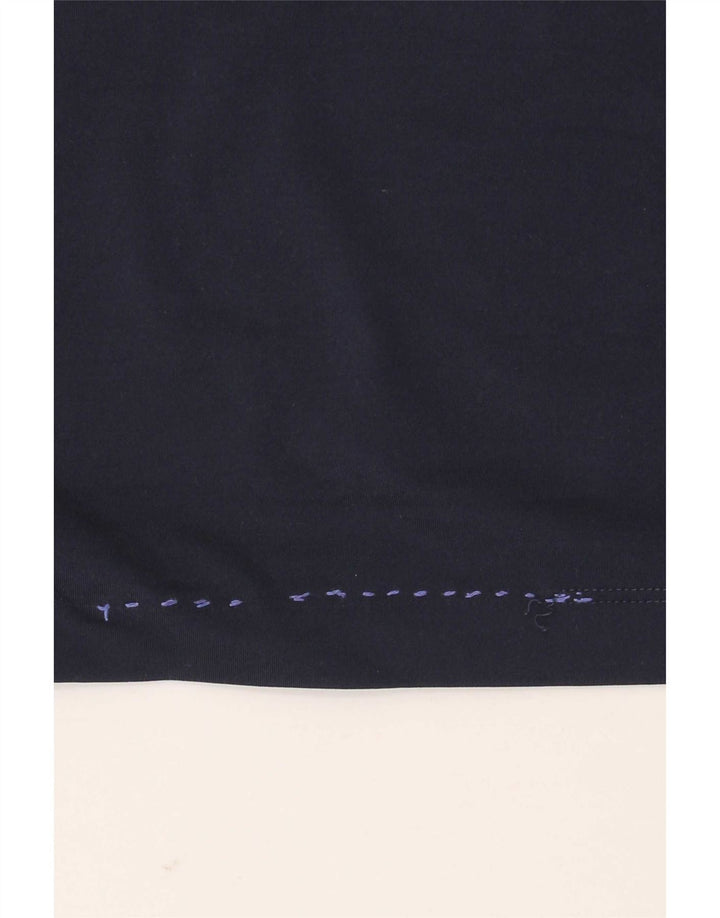 Nike Mens Dri Fit Top Long Sleeve UK 42/44 Large Navy Blue Polyester