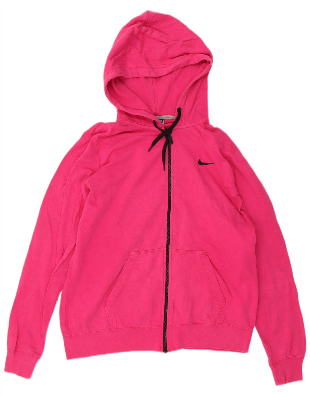 Suéter feminino Nike com capuz e zíper UK 18 XL algodão rosa