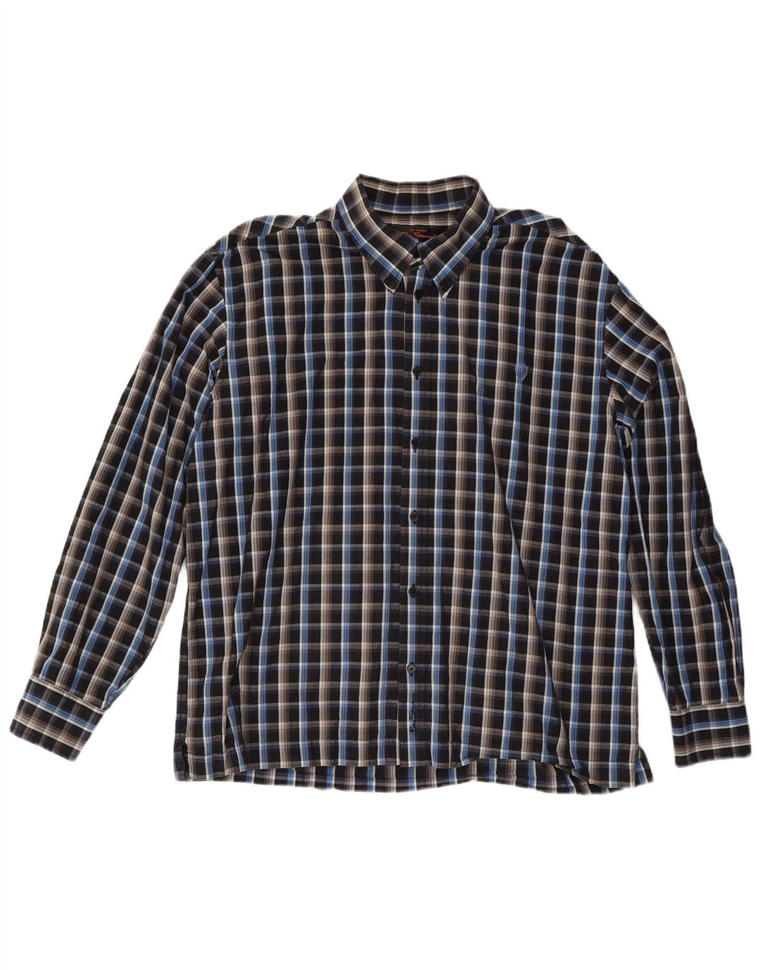Ben Sherman muška košulja 2XL crni karirani pamuk