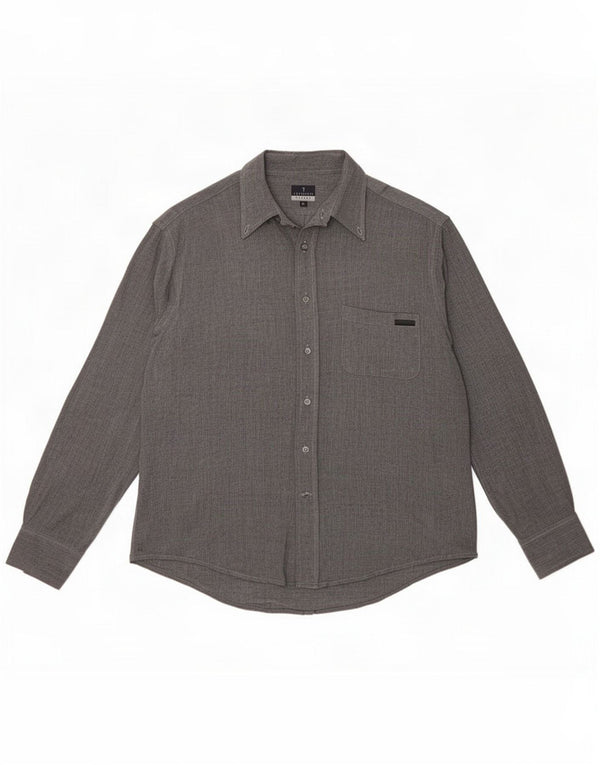 Camisa masculina Trussardi XL Viscose cinza