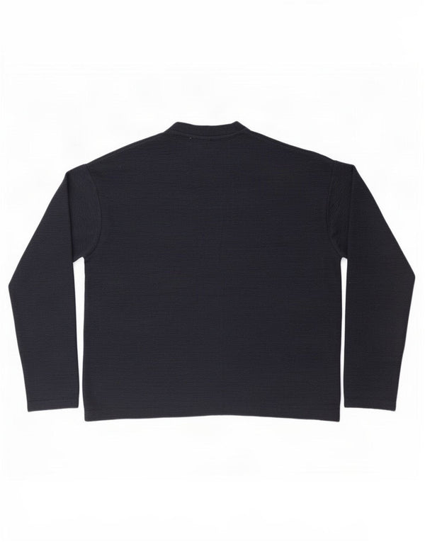 Zara Dame Oversized Crew Neck Jumper Sweater UK 10 Small Navy Blue