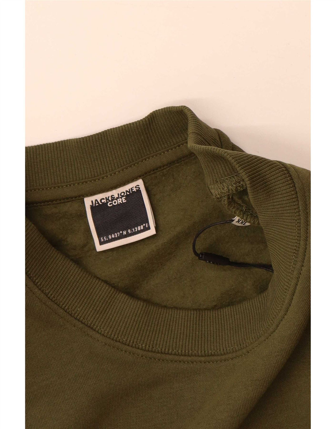 Jack & Jones Mens Graphic Sweatshirt Jumper 2XL Khaki Cotton