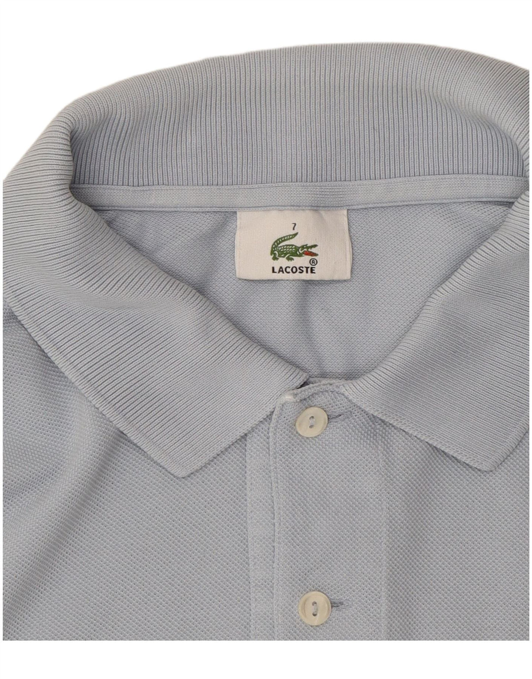 LACOSTE Mens Polo Shirt Size 7 2XL Blue Cotton