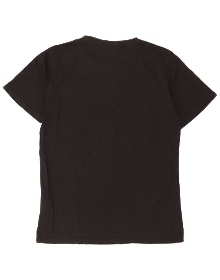 Carrera Mens Graphic T-Shirt Top Large Black Cotton