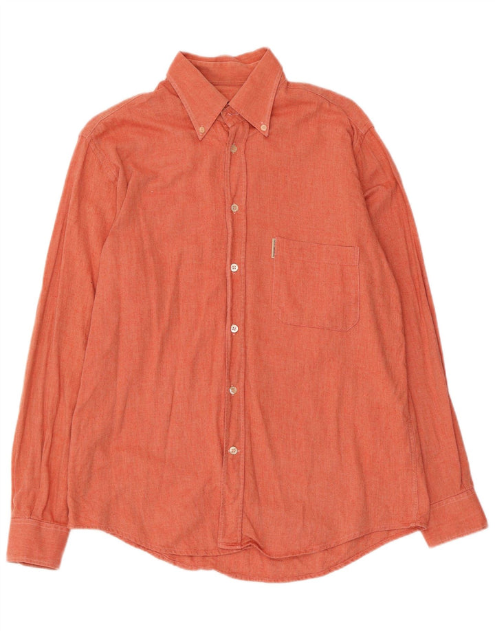 Camisa Hombre Trussardi Algodón Naranja Medio