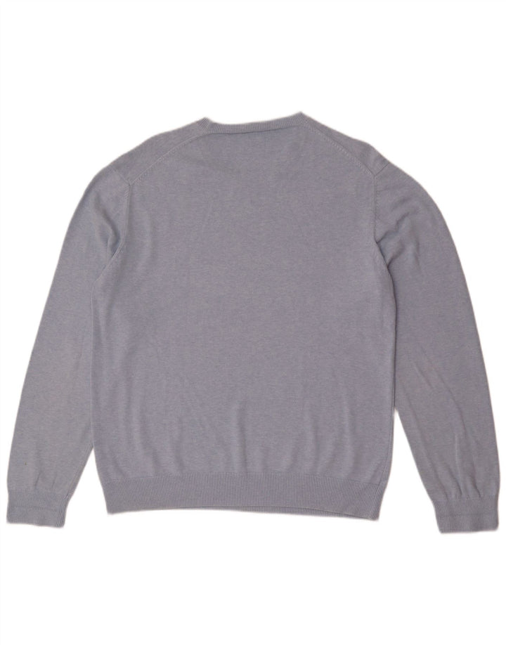 French Connection Mens Crew Neck Jumper Sweater Large Blue Cotton