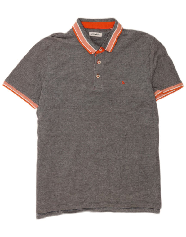 Polo da uomo Jack & Jones XL in cotone grigio