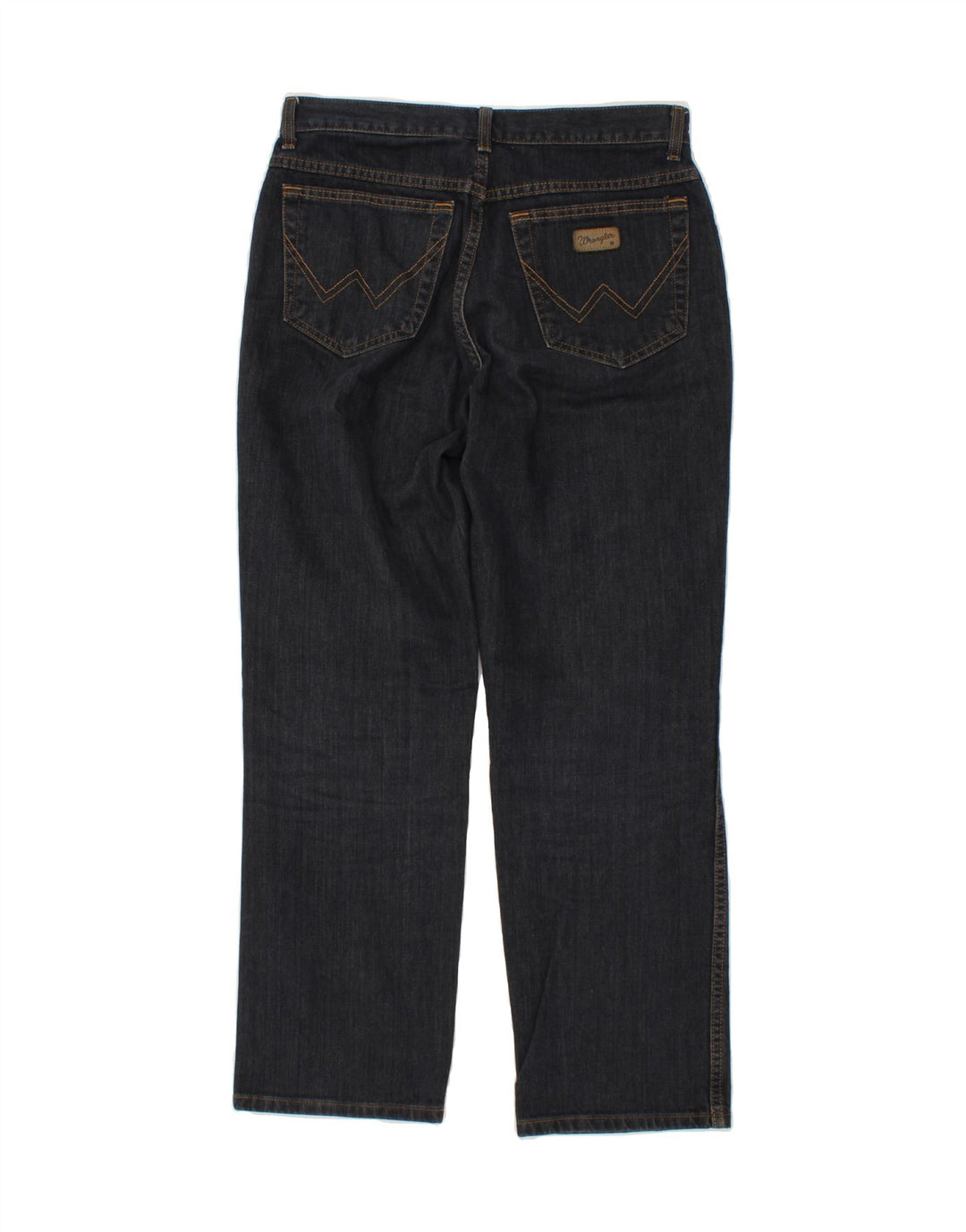 WRANGLER Mens Straight Jeans W32 L30 Navy Blue Cotton