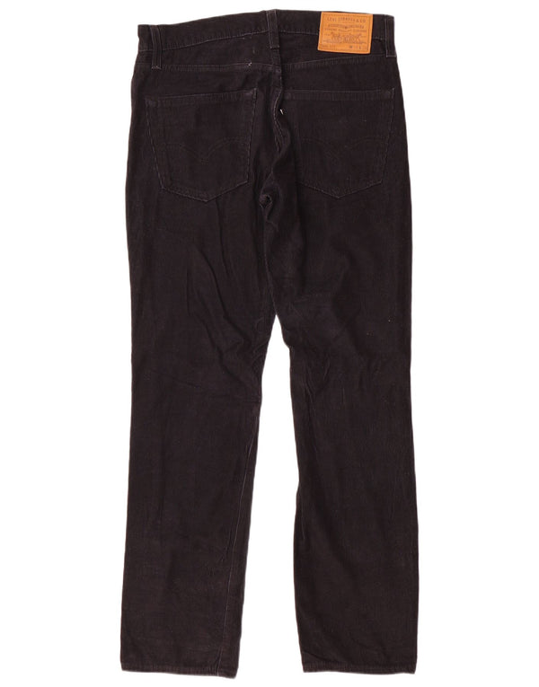 Levi's Mens 511 Slim Corduroy Trousers W30 L30 Black Cotton
