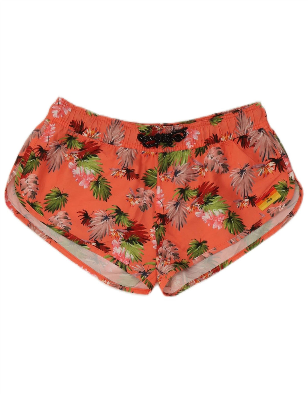 Superdry Womens Swimming Shorts UK 12 Medium Pink Floral Polyester