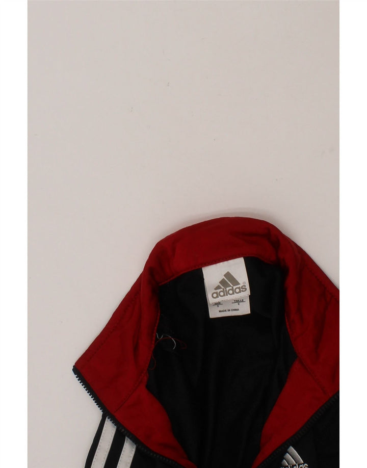ADIDAS Boys Tracksuit Top Jacket 4-5 Years Black Colourblock Polyester Vintage Adidas and Second-Hand Adidas from Messina Hembry 
