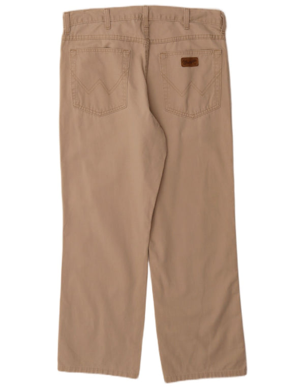 Calça casual masculina Wrangler W36 L29 algodão bege