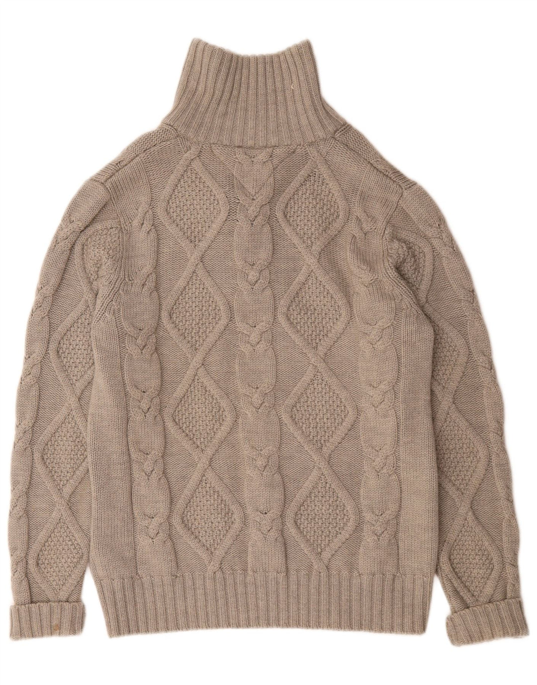 Maglione maglione da uomo con collo alto Tommy Hilfiger in lana grigio medio
