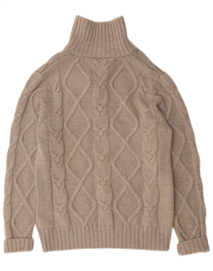 Maglione maglione da uomo con collo alto Tommy Hilfiger in lana grigio medio