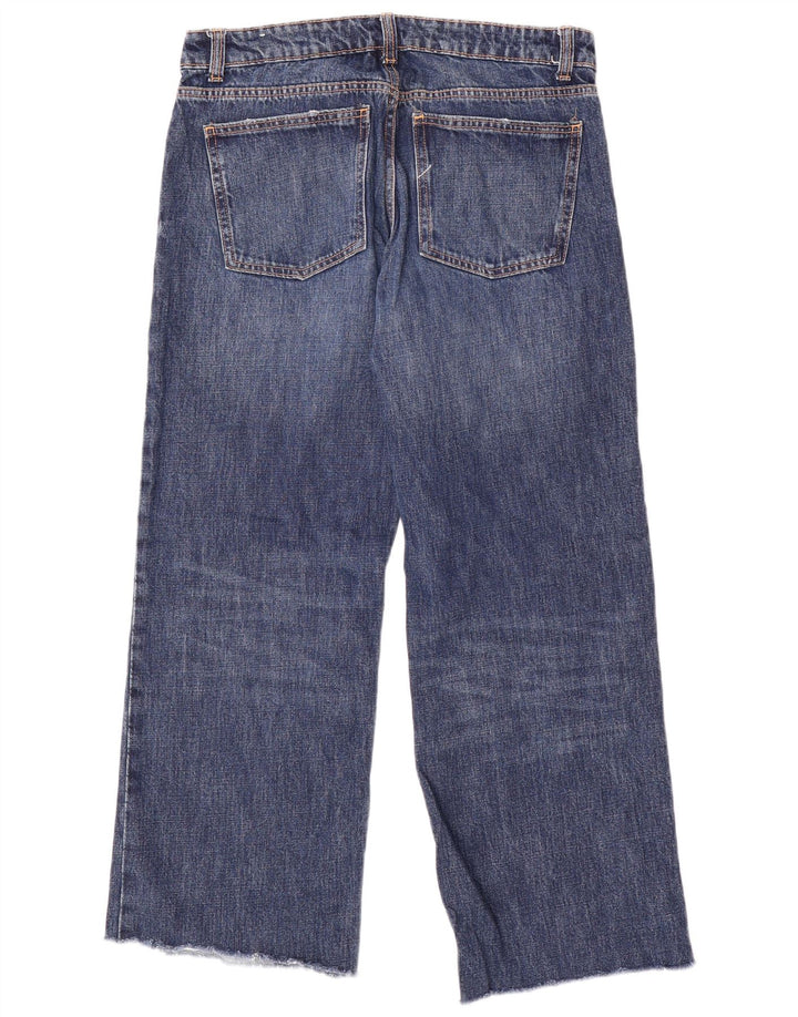 Zara Womens Wide Leg Jeans EU 40 Medium W30 L29 Blue Cotton