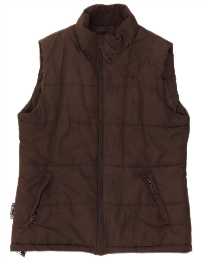 Mountain Essentials Damen Wattierte Weste UK 12 Mittelbraunes Polyester
