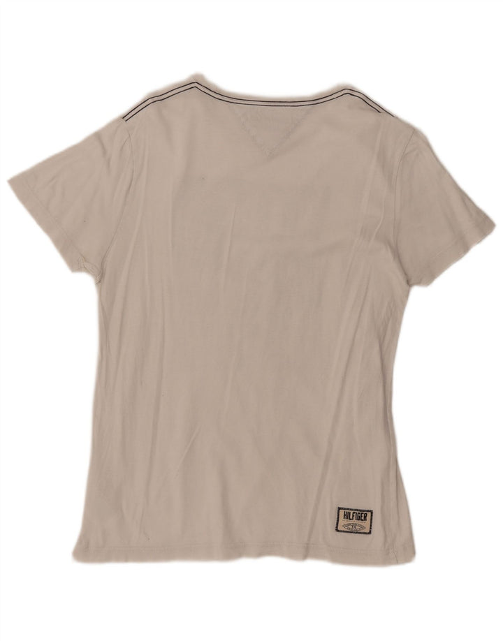 TOMMY HILFIGER Mens Graphic T-Shirt Top Medium White