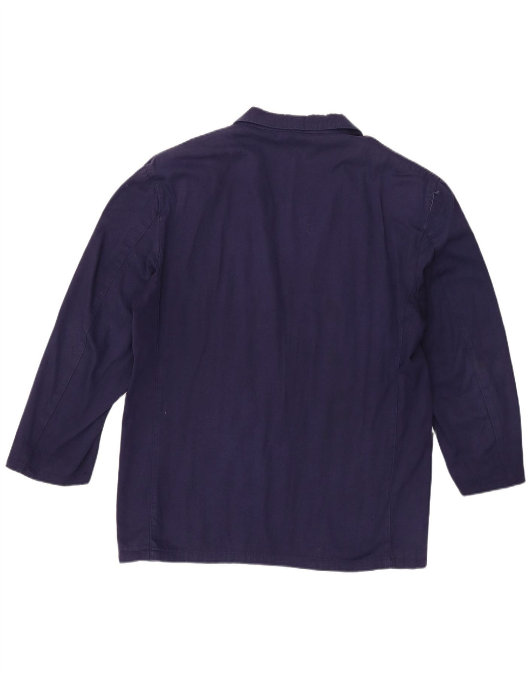Zip Mens 2 Button 3/4 Sleeve Blazer Jacket UK 42 XL Navy Blue Cotton