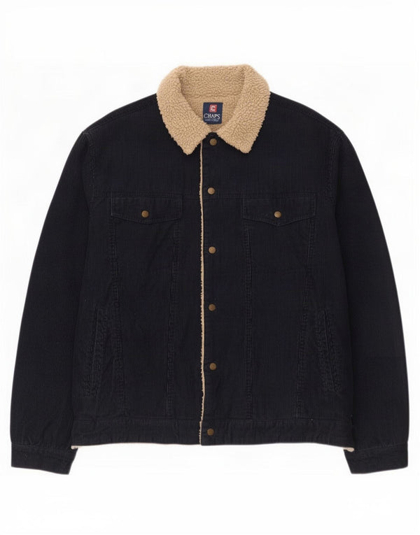 Chaps Giacca da uomo in velluto a coste Sherpa alto UK 42 XL Cotone blu navy