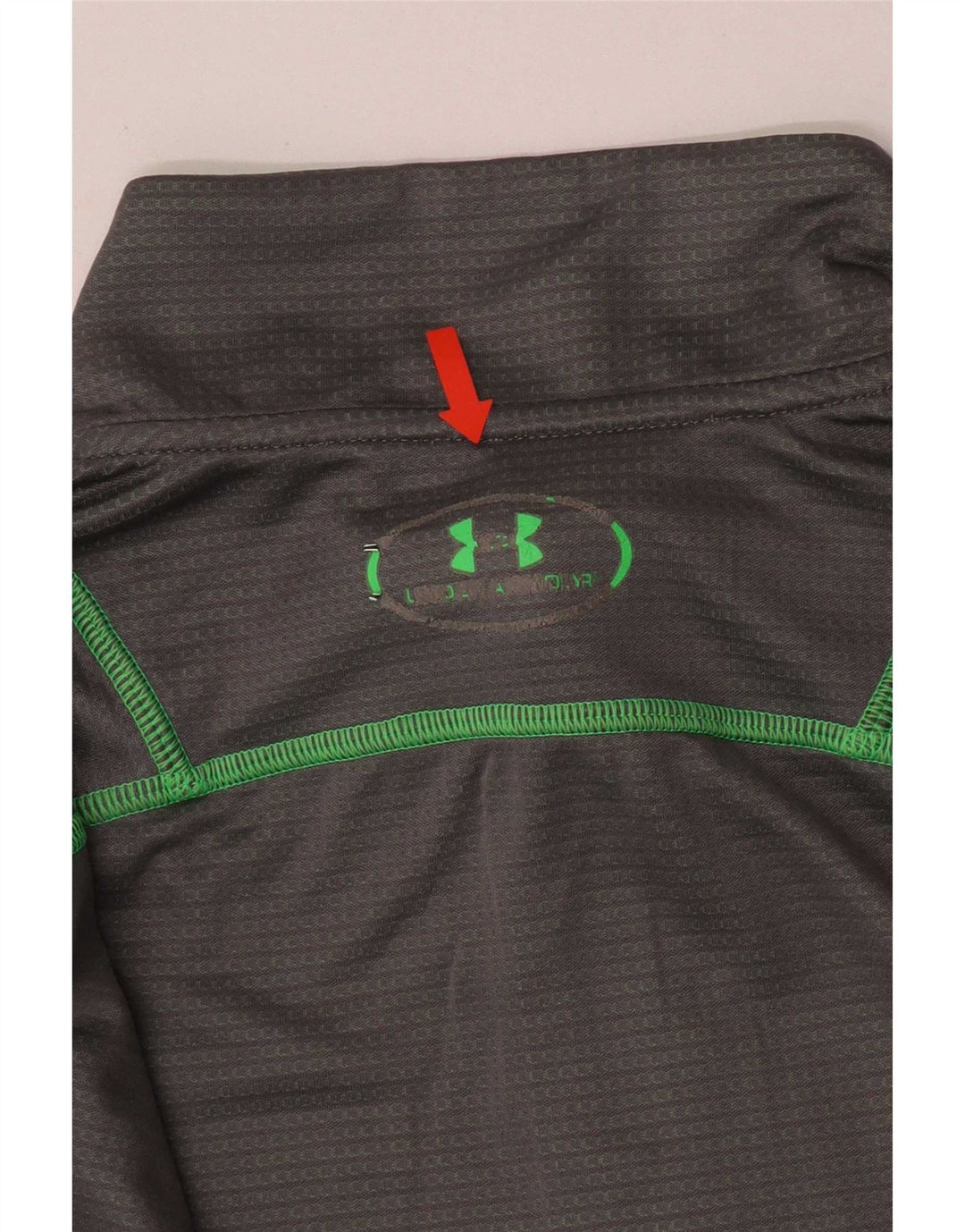 Under Armour Herre Zip Neck Top Langærmet Stor Grå Polyester Sports