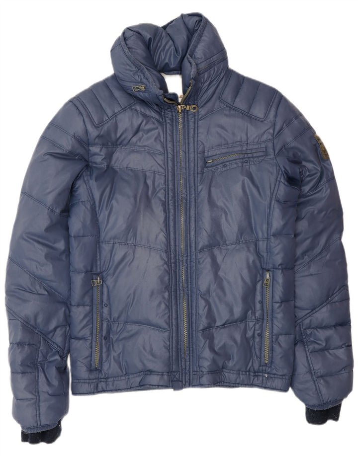 Diesel Veste matelassée pour homme UK 40 Large Bleu Marine Polyamide