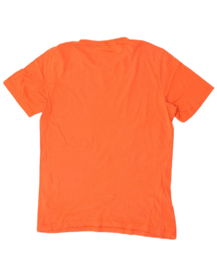 T-shirt grafica da uomo Puma Top Small in cotone arancione