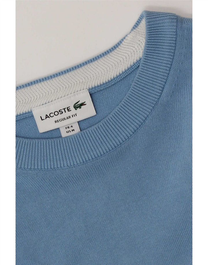 Lacoste Herre Regular Fit Boat Neck Jumper Sweater Størrelse 4 Medium Blue