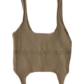Zara Womens Crop Top UK 8 Small Beige Polyester
