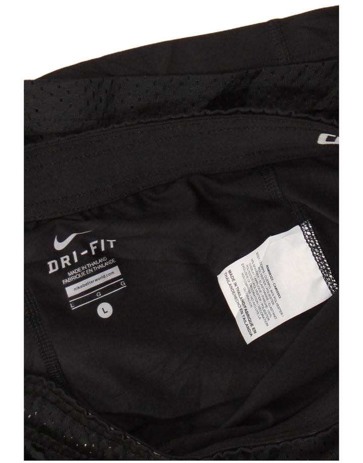 Nike Womens Dri Fit Sport Shorts UK 16 Large  Black Polyester
