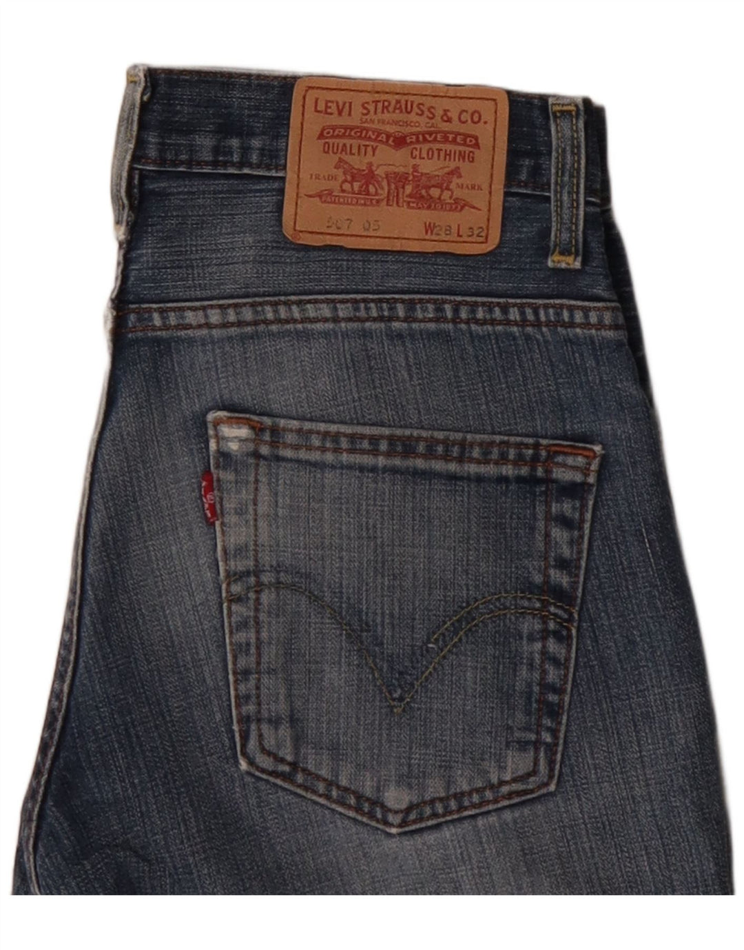 LEVI'S Womens 507 Denim Shorts W28 Medium Blue
