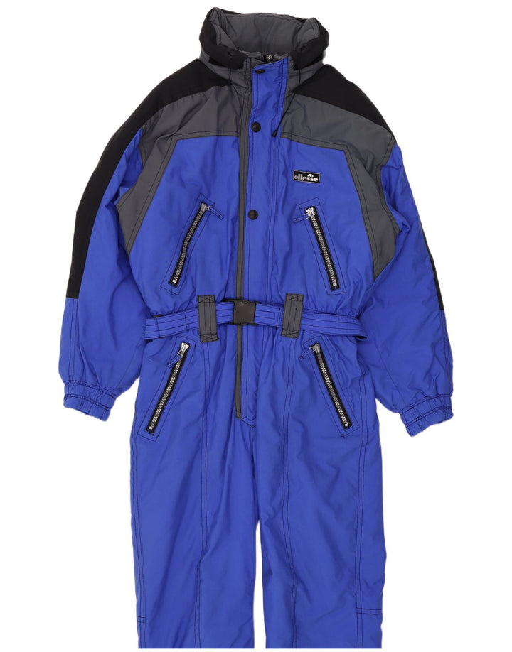 Tuta da sci da uomo Ellesse IT 54 XL Blu Colourblock in poliammide
