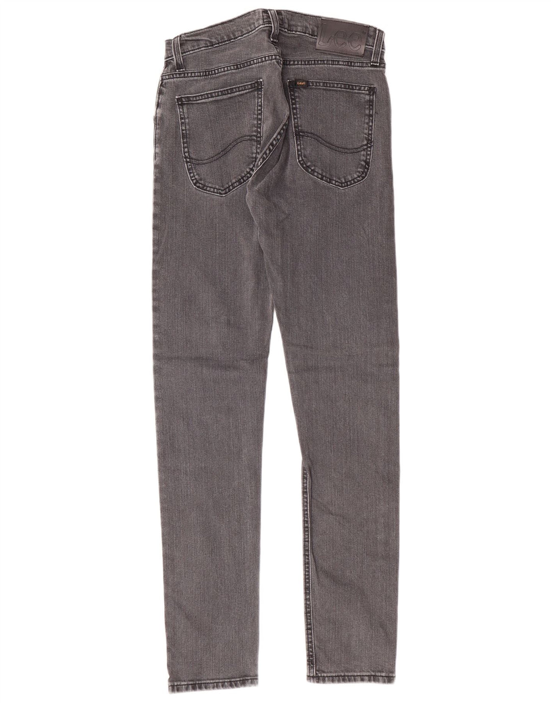 LEE Damen Luke Slim Jeans W28 L32 Graue Baumwolle