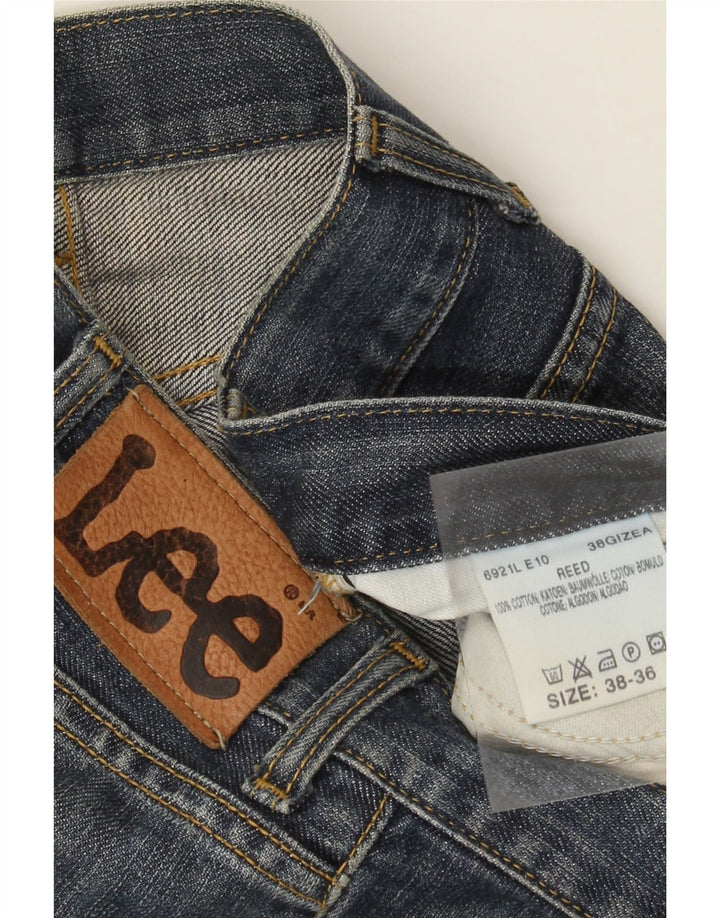 Lee Mens REED Straight Jeans W38 L32 Blue Cotton