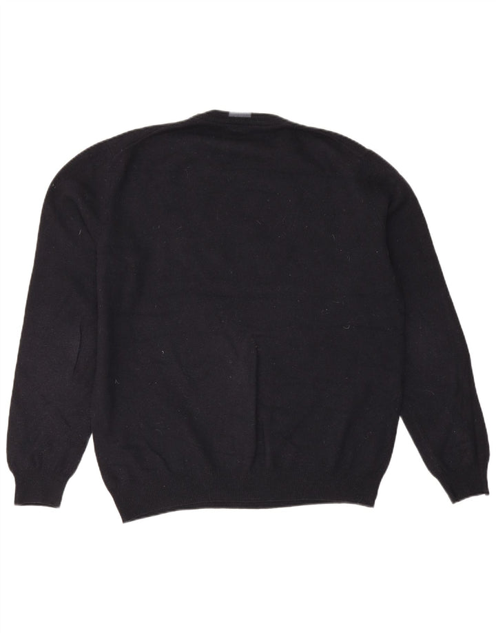 Hugo Boss Mens Crew Neck Jumper Sweater Large Navy Blue Virgin Wool