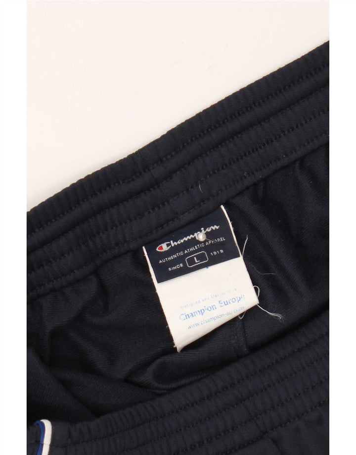 Champion Mens Tracksuit Trousers Large Navy Blue Polyester