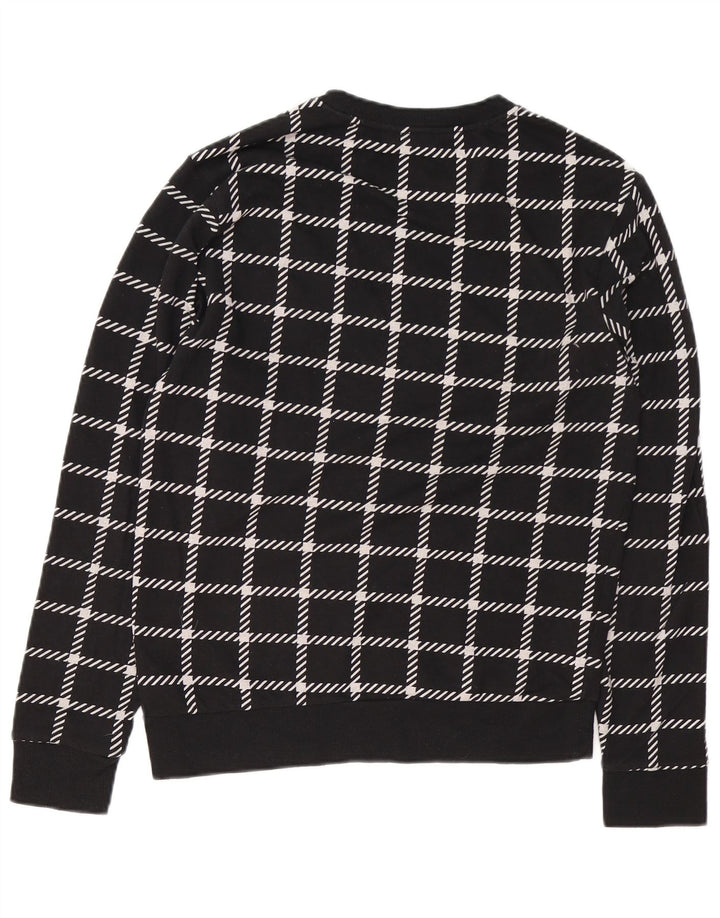 CALVIN KLEIN Felpa con grafica da uomo Maglione piccolo in cotone a quadri neri