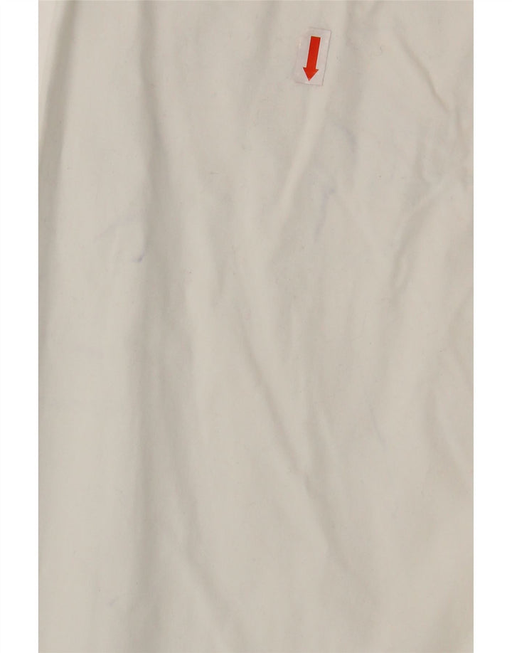 VINTAGE Mens Shirt Medium White Cotton