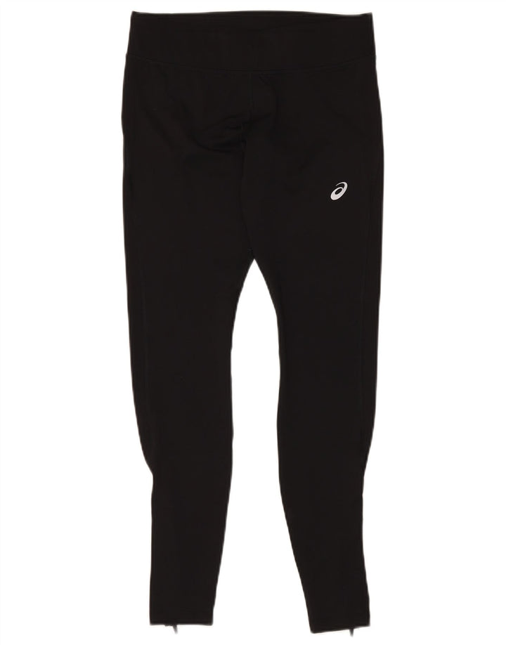 ASICS Womens Leggings UK 10 Small Black Polyester