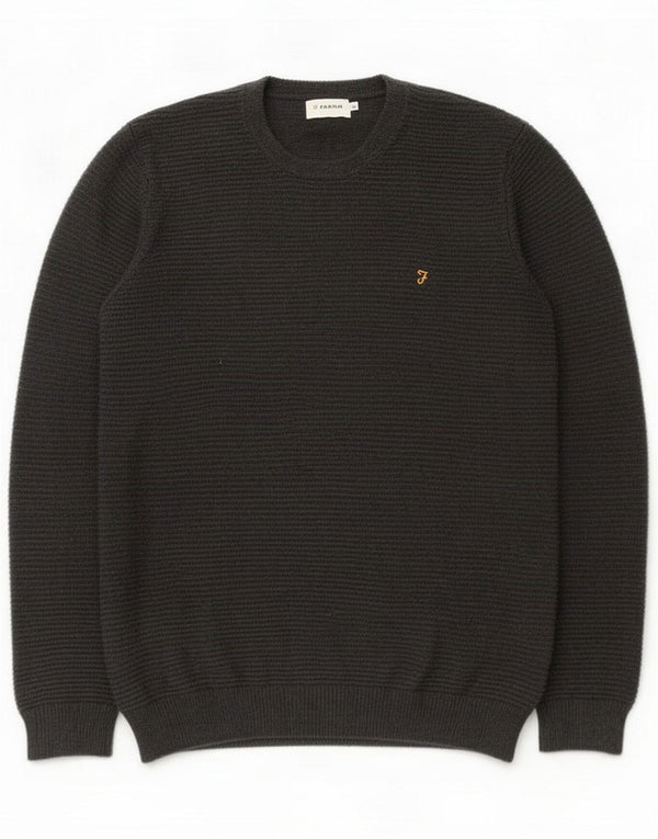 Farah Maglione girocollo da uomo girocollo XL in cotone grigio