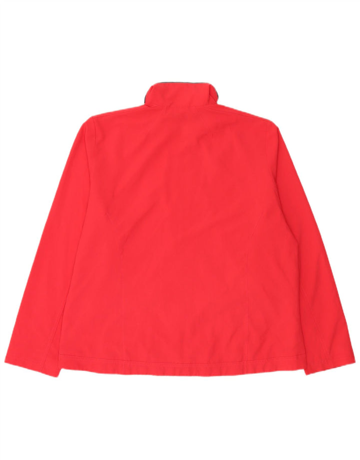 Adidas Damen Trainingsanzug Top Jacke UK 22 XL Rot Polyester