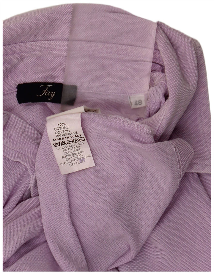 Fay Herren-Poloshirt IT 48 aus mittelvioletter Baumwolle