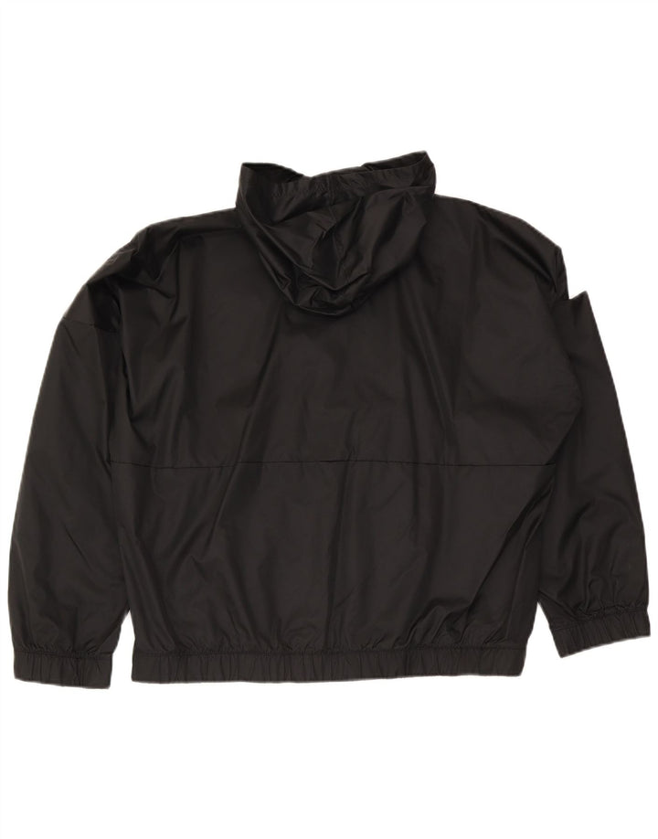 Reebok Womens Oversized Hooded Tracksuit Top Jacket UK 16/18 Large Black