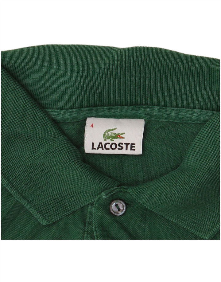 Lacoste Mens Polo Shirt Size 4 Medium Green Cotton